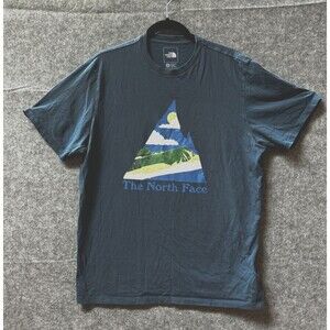 The North Face Men’s Large Blue Mountain Landscape Graphic T-Shirt Outdoor